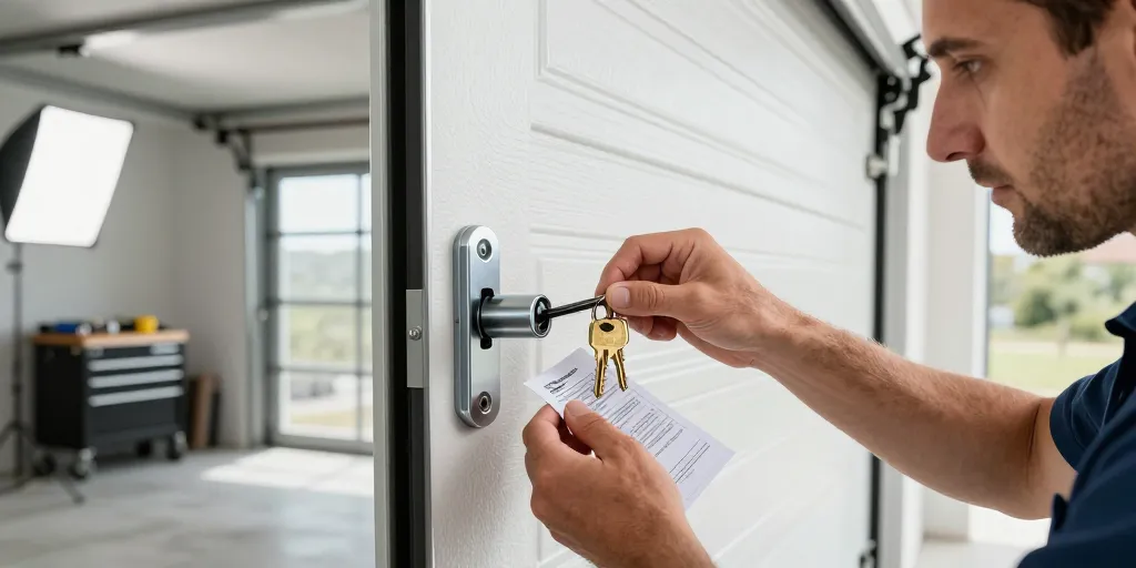 kit serrure porte de garage sectionnelle